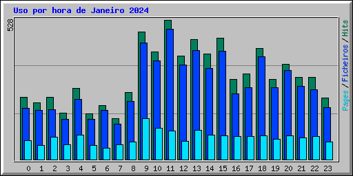 Uso por hora de Janeiro 2024